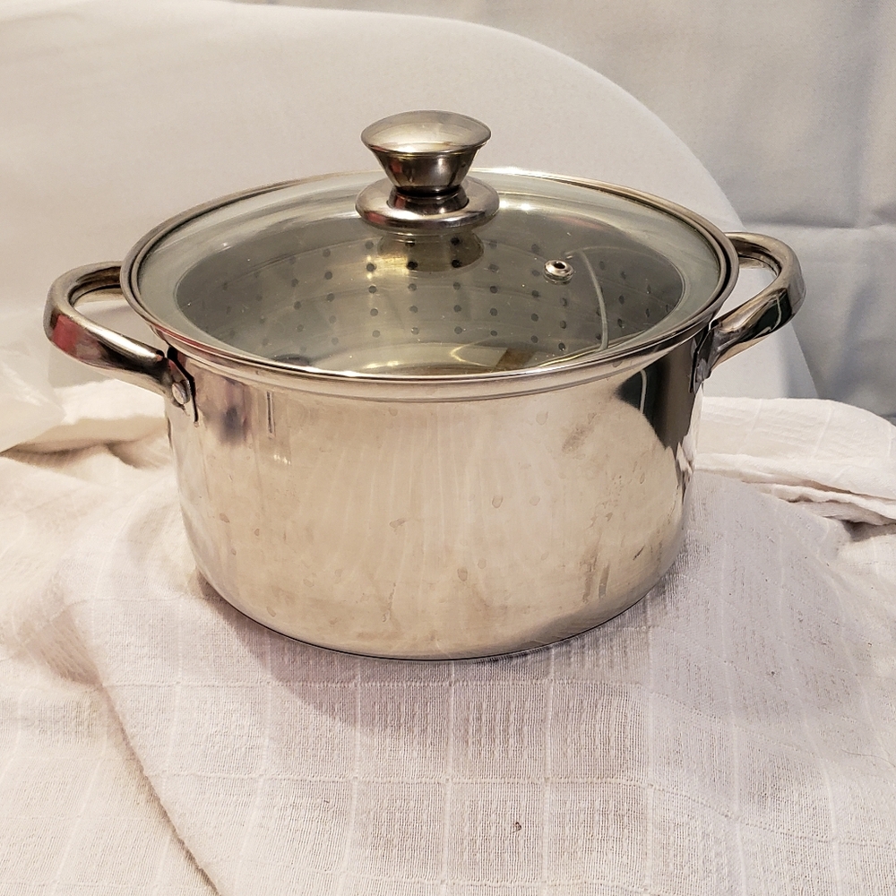 Stainless steel soup and steamer pot
